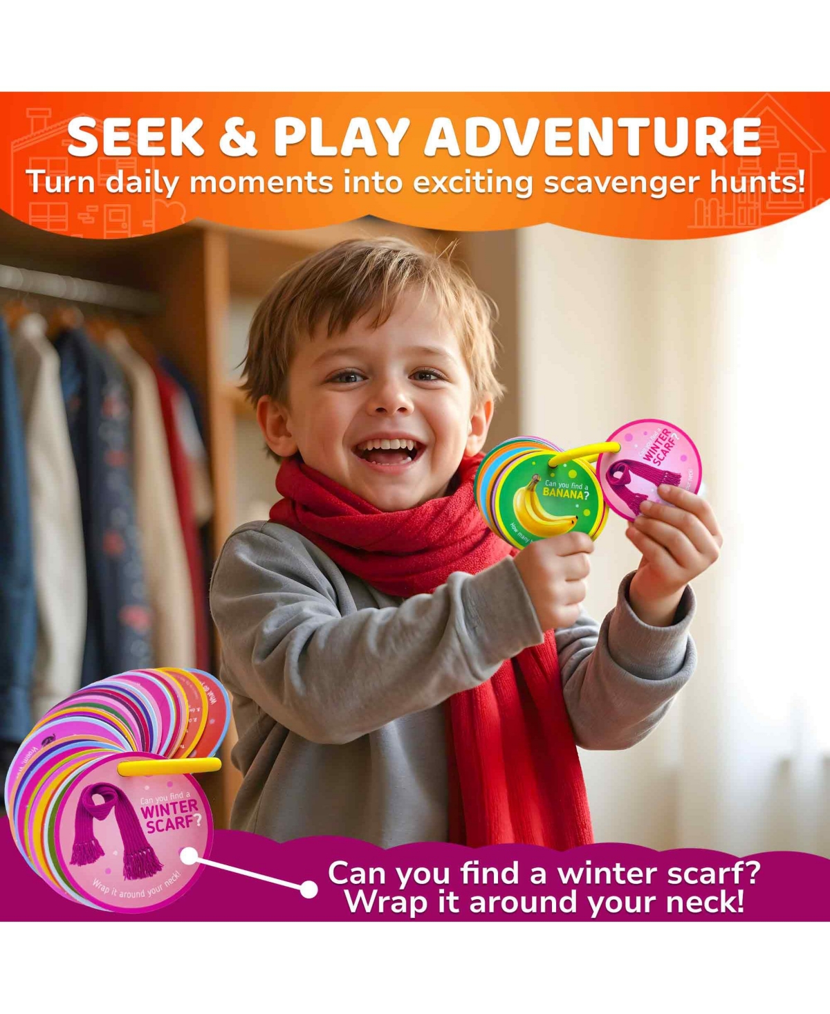 Quokka Scavenger Hunt Game for Toddlers 3-5 – 50 Toddler Activities Indoor Cards Set