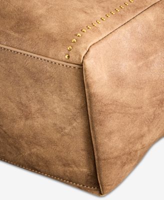 Stud Nubuck Medium Soft Satchel Bag, Macy's Exclusive