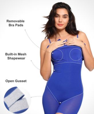 Women's Shapewear Slimming Midi Dress and Sheer Mesh Overlay Set