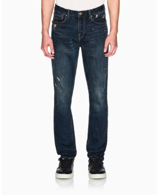 A|X Armani Exchange Men's J14 Slim Gold Splatter Jeans - Macy's