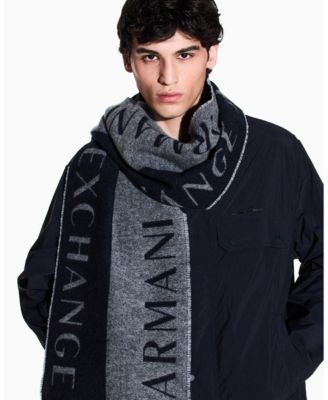 Men's Small Allover Logo Jacquard Scarf