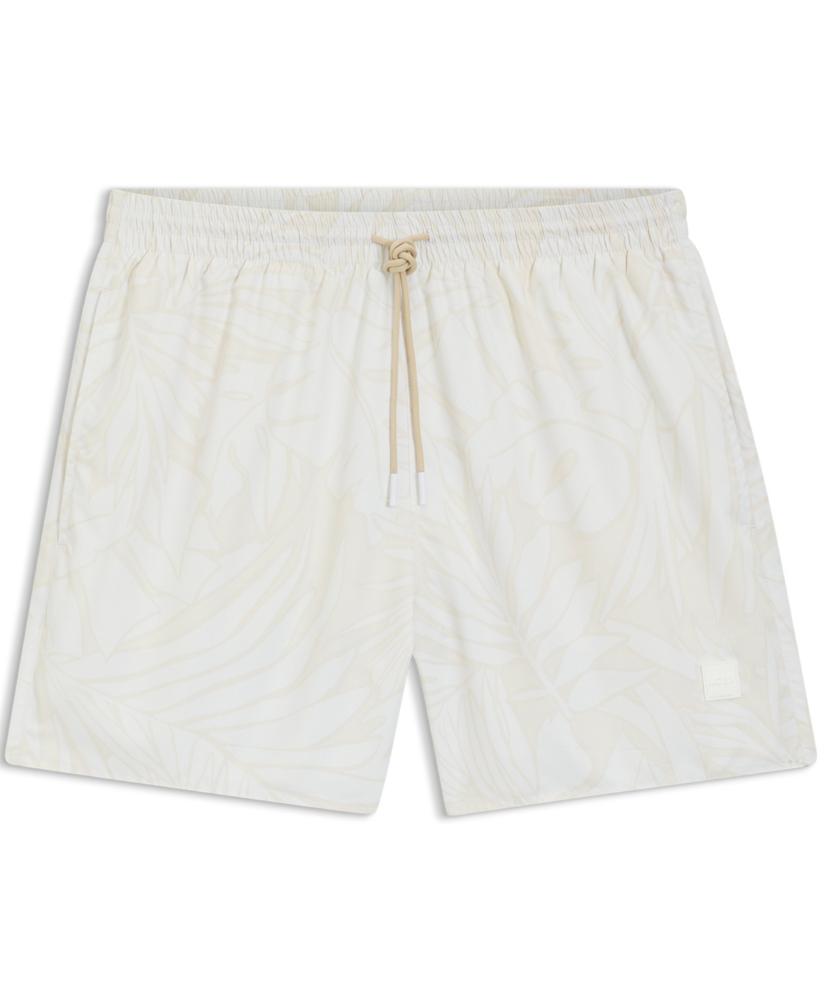 Boss by Hugo Men's All-Over Print Logo-Badge Swim Shorts