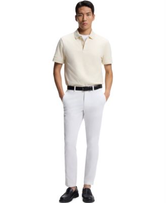 Men's Monogram Under Placket Cotton-Blend Polo Shirt