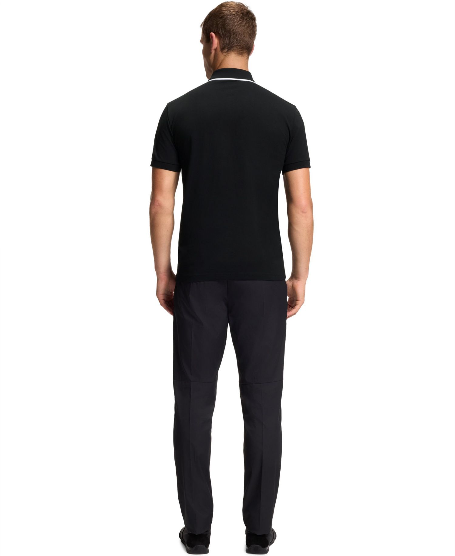 Мужская влагоотталкивающая рубашка поло из эластичного хлопка Slim-Fit