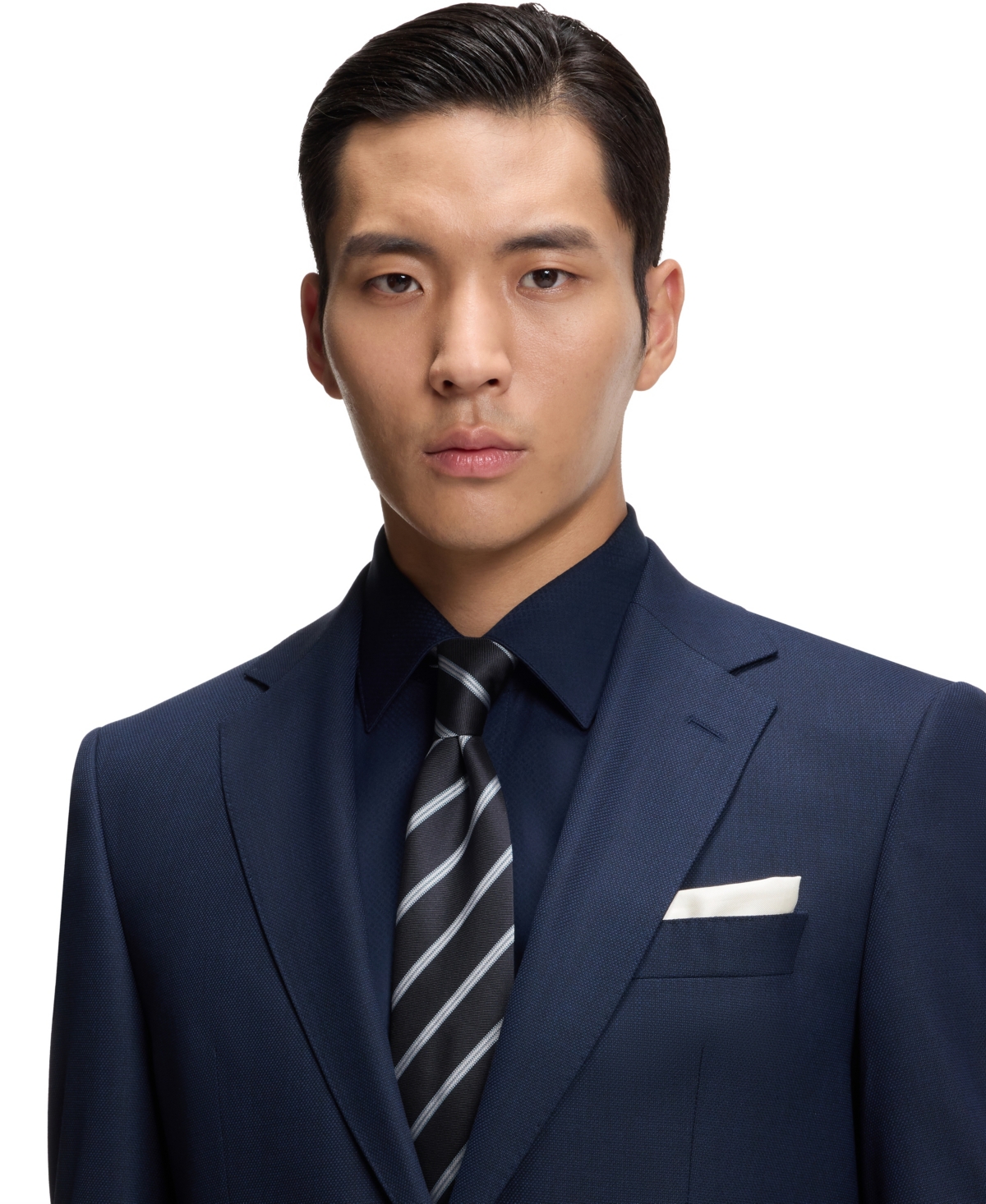 Boss by Hugo Boss Men's Diagonal Stripe Silk-Blend Tie