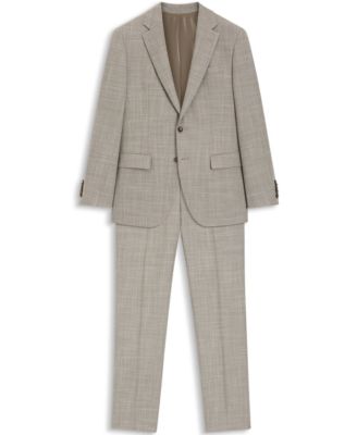 Men's Two-Piece Slim-Fit Patterned Wool-Silk Blend Suit