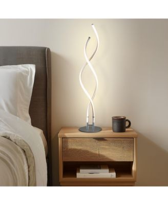 Embrace 60" LED Industrial Spiral 2-in-1 Floor to Table Lamp