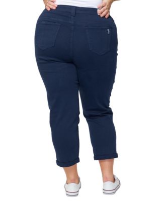 Women's Color Mid Rise Boyfriend rolled in 25.5" inseam Pant