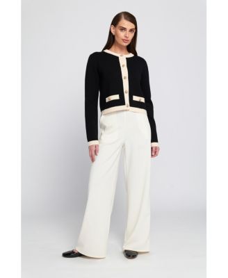 Women's Fine Gauge Lightweight Framed Cardigan Sweater