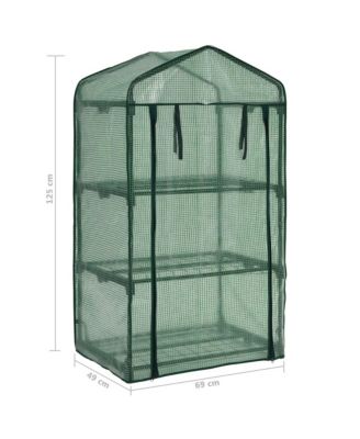 3-Tier Mini Greenhouse 27.2"x19.3"x49.2"