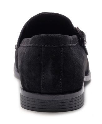 Men's Twin Buckle Strap Round-Toe Loafers