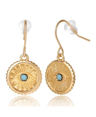 Gold-Tone Evil-Eye, Heart & Star Stud & Hoop Earring Set, 9 Pairs