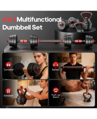 45LB 4-in-1 Adjustable Dumbbell Set