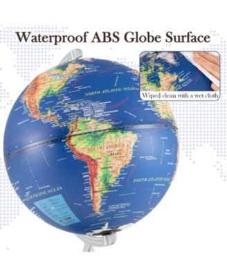 12 Inch Illuminated World Globe Antique Light up Globe Night Lamp