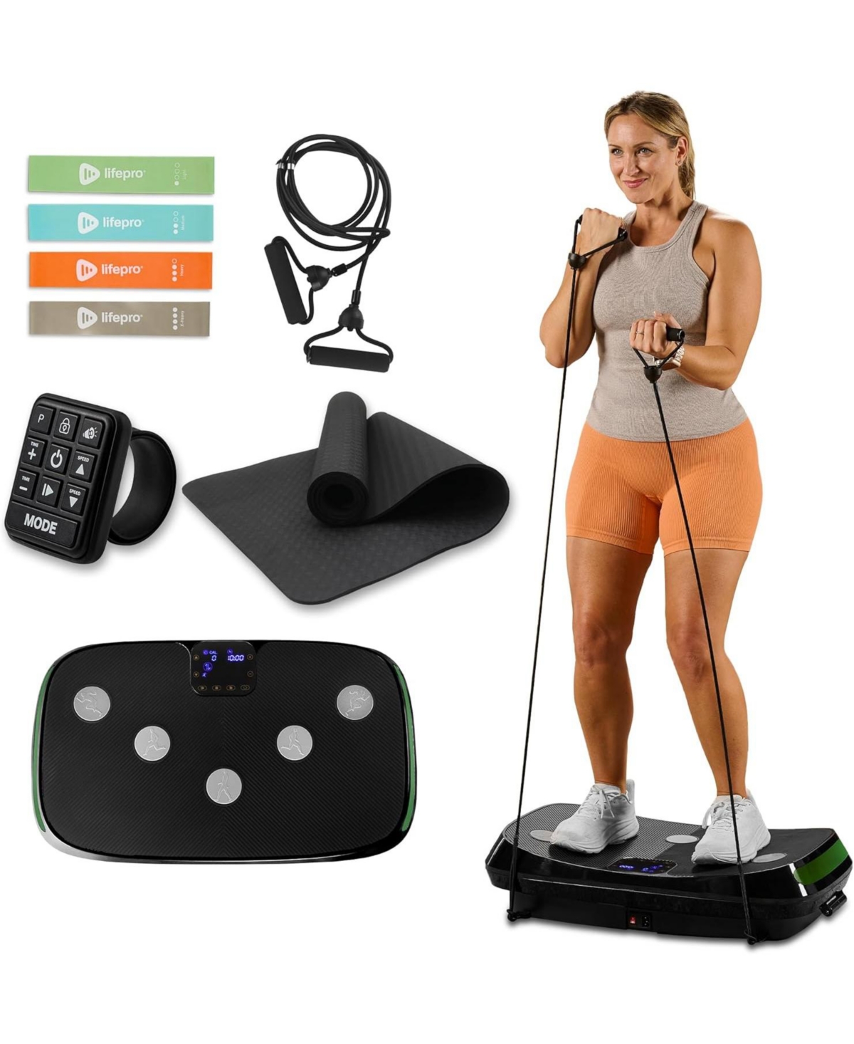LifePro Rumblex 4D Vibration Plate – Triple Motor, 3D/4D Vibration for Whole Body Fitness at Home