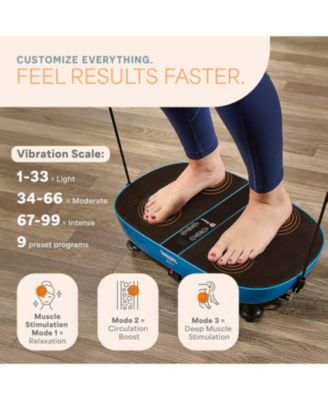 Vibration Plate Exercise Machine with Footpad Pulse Technology – 99 Speeds, 9 Programs, Remote & Resistance Bands – Max Weight 265 lbs