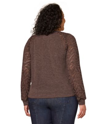 Plus Size Mandarin Collar Top