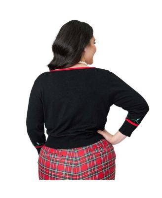 Women's 1950s Crop Knit Cardigan