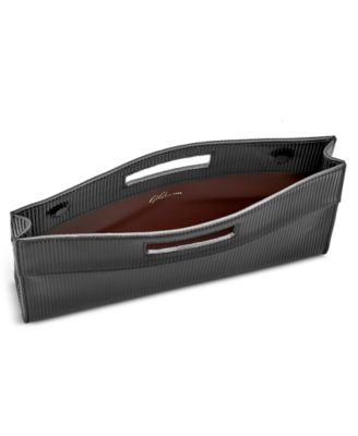 Remy Embossed Stripe Leather Clutch