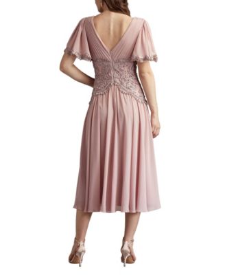 Women's Indira Embroidered Chiffon Midi Dress