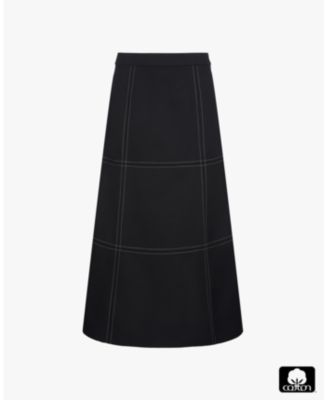 Women's A-Line Contrast Stitch Skirt