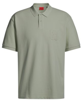 Men's Distressed Logo Polo Shirt