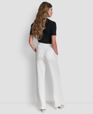 Women's Knit Pull-On Wide-Leg Pants