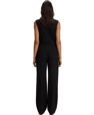 Women's Merino Wool Mock Neck Sleeveless Top