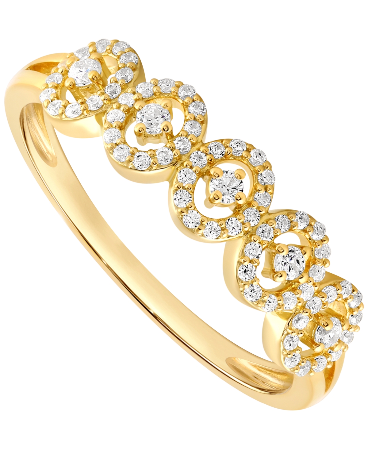 Macy's White Diamond Ring (1/5 ct. t.w.) in 10k Yellow Gold (also in 10k White Gold) - Yellow Gold