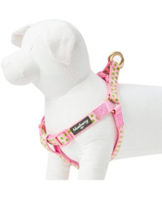 Velvety Polka Dot Dog Step-in Harness with with Bow