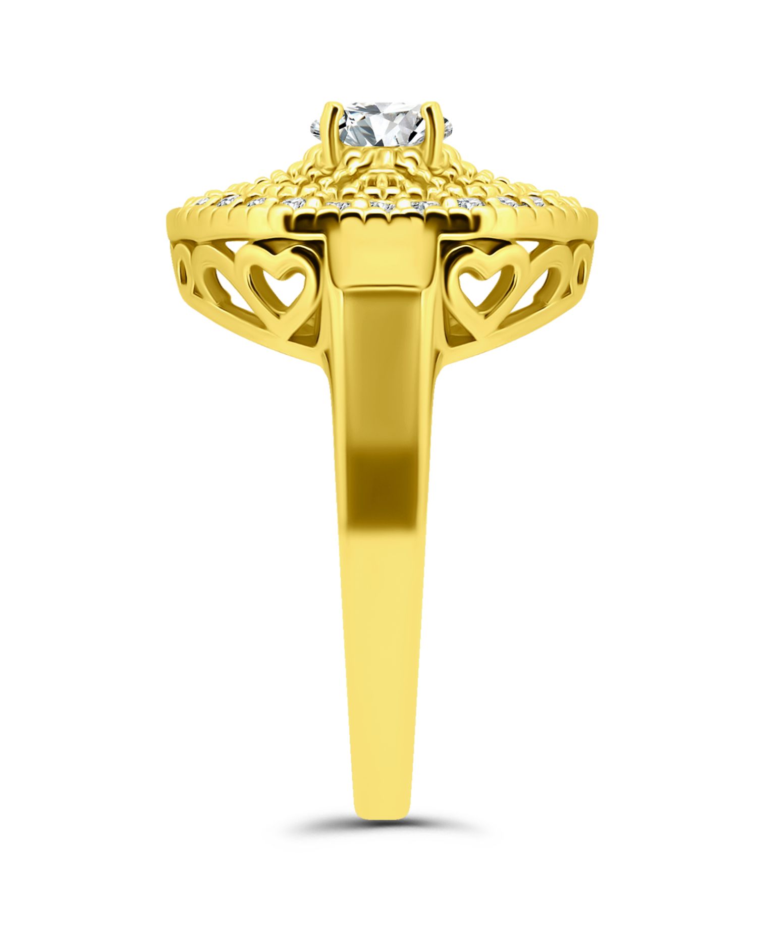 Cubic Zirconia Medallion Ring