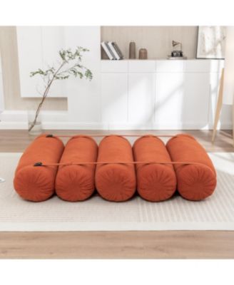  Adjustable Corduroy Floor Sofa with Straps for Versatile Configurations