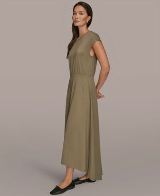 Women's Cap Sleeve Crewneck Dress