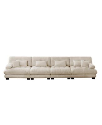 Streamdale 4-Seater Modular Chenille Sectional Sofa for Living Room