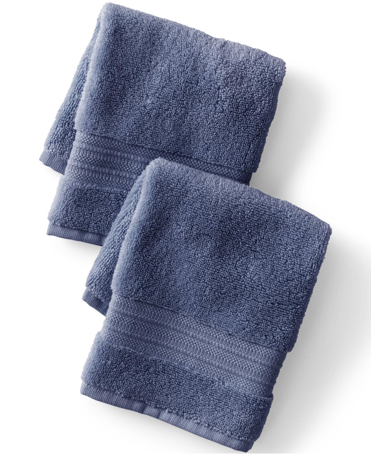 Lands' End Quick-Dry Cotton 2-Piece Washcloth Set
