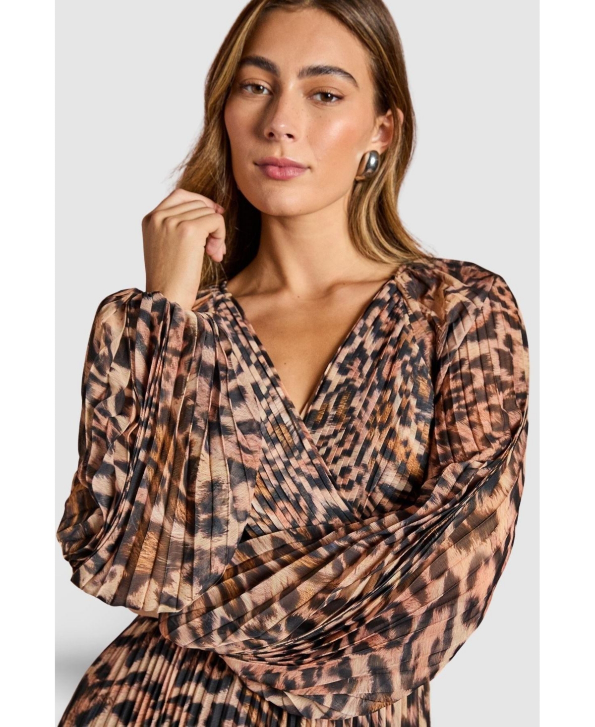 Coast Women's Long Sleeve Chiffon Wrap Midi Dress