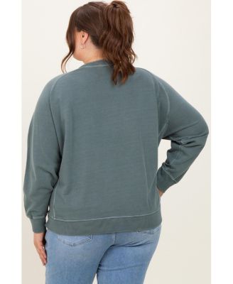 Plus Size Jade French Terry Vintage Wash Pullover
