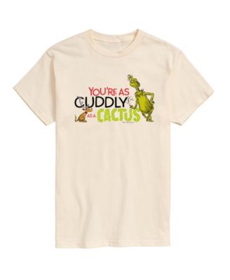 Men's The Grinch Cuddly As A Cactus Graphic Short-Sleeve T-Shirt