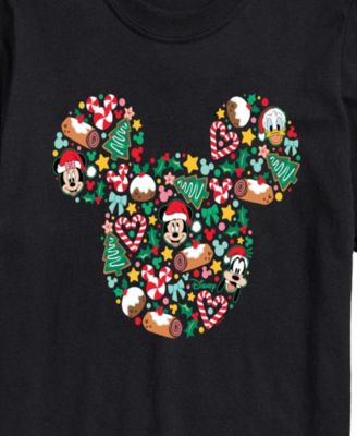 Men's Disney Mickey Silhouette Christmas Short-Sleeve Graphic T-Shirt
