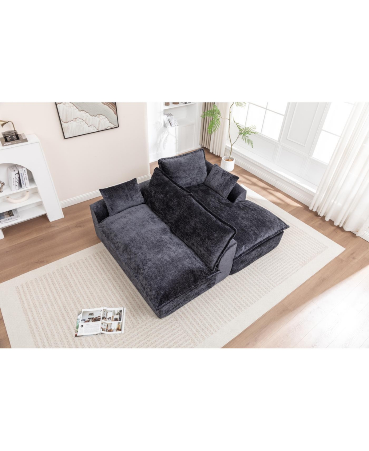 Streamdale Furniture Streamdale 103" Cloud Sectional Couch with L-Shape Chaise, Modern Modular Sofa