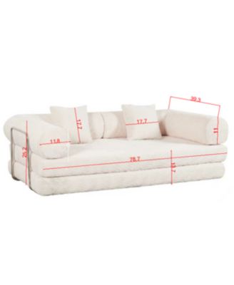 Streamdale Cream color sofa for living room, apartment, bedroom, and compact room