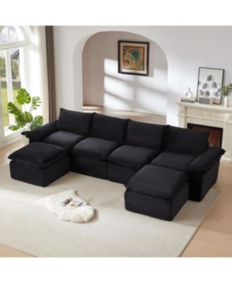 Streamdale Modern corduroy cloud sofa, comfortable & combinable for living rooms