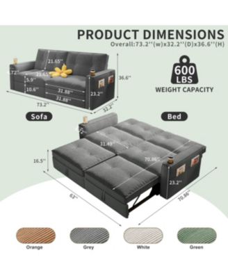 Streamdale Multi-Functional Convertible Sofa Bed 2-in-1 (for Sitting & Sleeping)