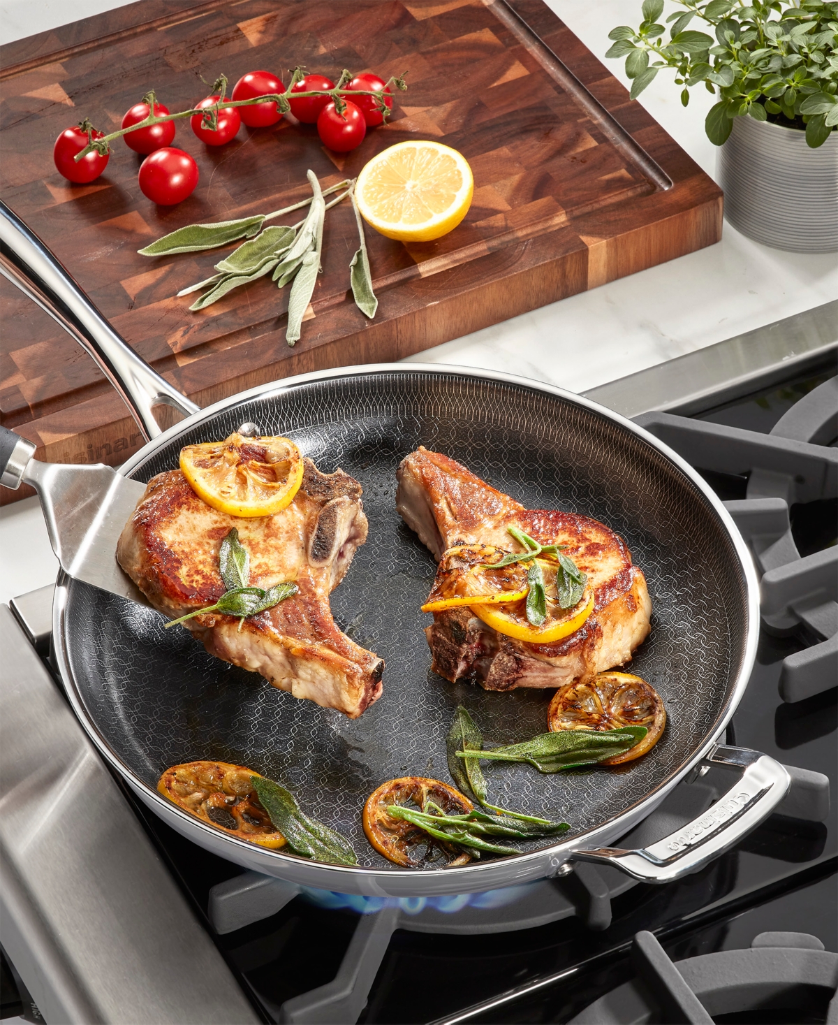 Cuisinart FusionElite Nonstick Stainless Steel 12" Tri-Ply Skillet