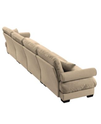 Streamdale Super Comfort Oversized Modular Velvet Sectional Sofa Couch with Ottoman