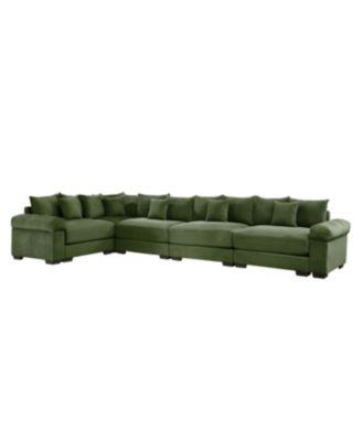 Streamdale Oversized Cloud Modular Sectional Couch, Convertible, Deep Seat, Green