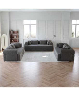 Streamdale Convertible Sleeper Sofa Bed with Pillow, Chenille Folding Mattress Couch