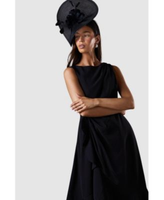 Women's Crepe Ruffle Low Back Dress