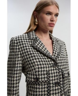 Women's Tweed Cropped Tailored Jacket