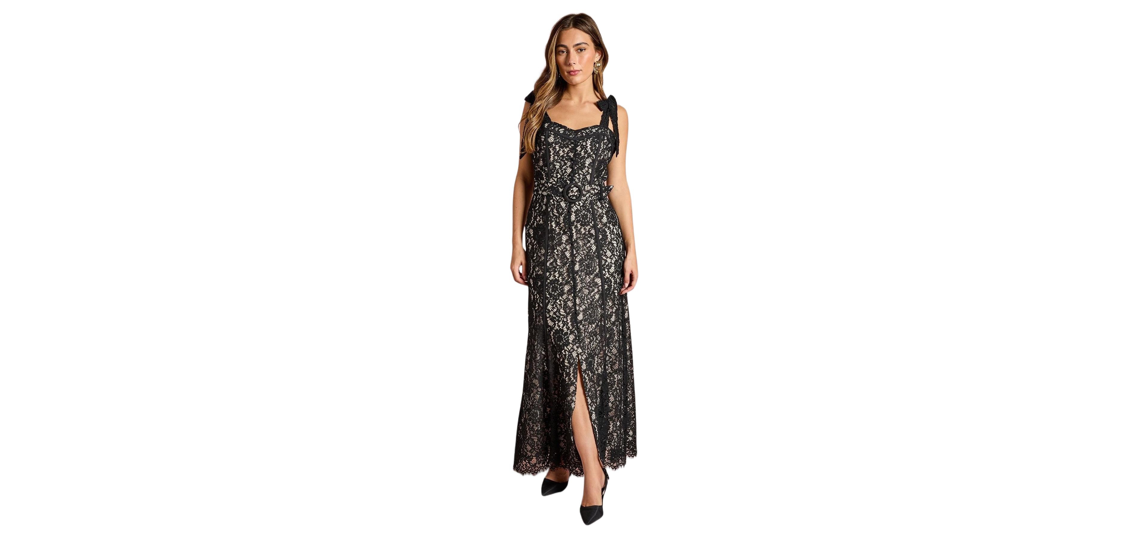 Coast Women's Lace Bow Shoulder Maxi Dress